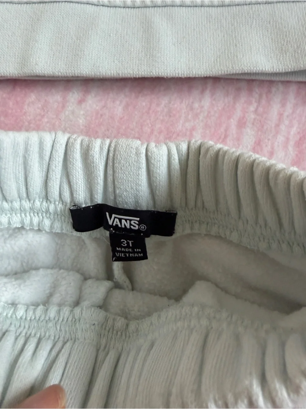 Vans Kids Cream Sweatshorts with Rainbow Patch